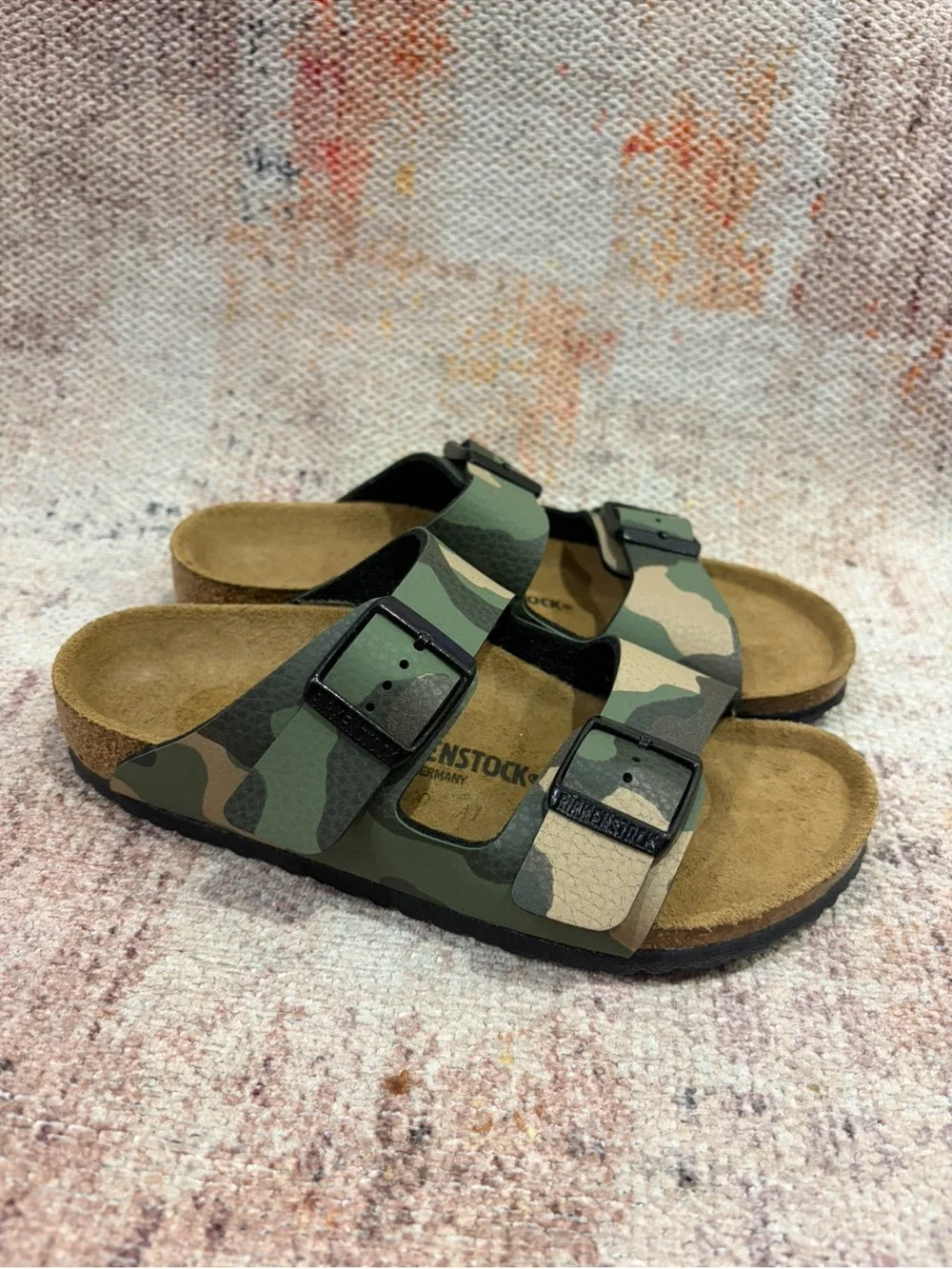 Birkenstock Arizona Kids Desert Soil Camo Khaki Sandals EU 33 NWOT